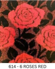614 - 6 ROSES RED